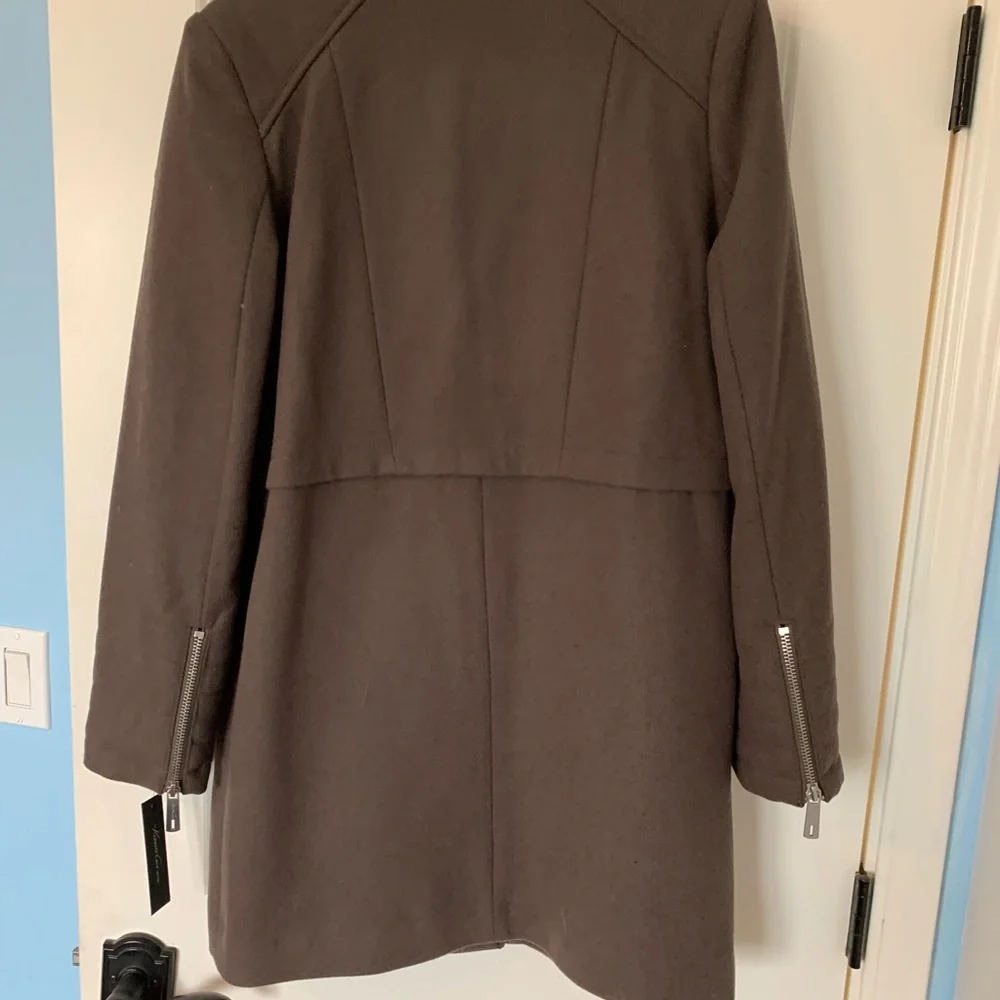 Kenneth Cole Tan Wool coat. size 8 NWT - Picture 2 of 14